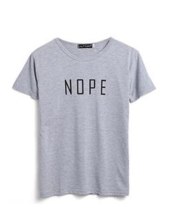 letter print short sleeved tee - 16135341 - Very Small Image - 1