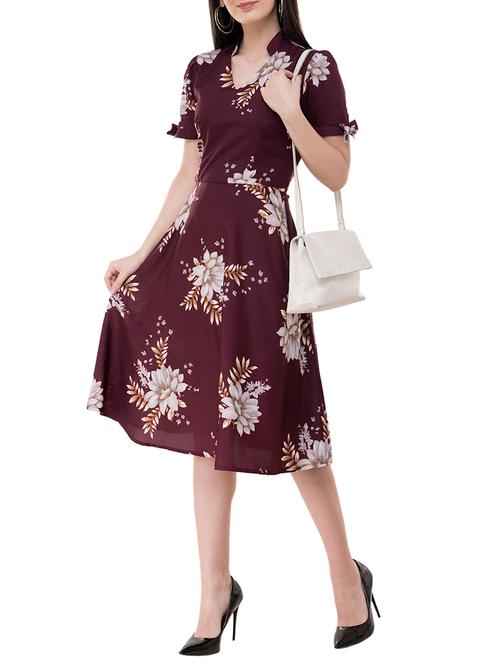 tie back floral a-line dress - 16135670 - Very Small Image - 1