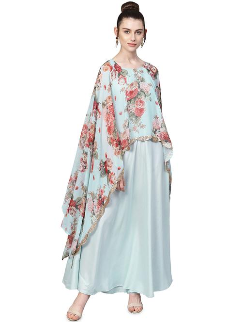 pastel drape dupatta a-line kurta - 16135979 - Very Small Image - 1