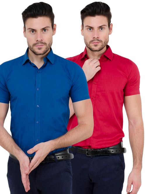 multi colored solid formal shirt - 16136073 - Very Small Image - 1