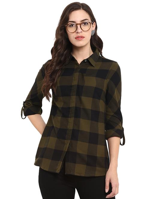 roll up sleeved checkered shirt - 16136113 - Very Small Image - 1