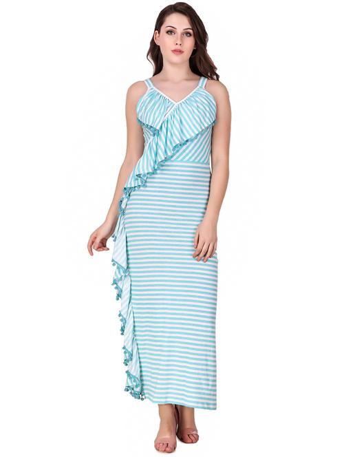 criss cross back ruffled maxi dress - 16137577 - Very Small Image - 1