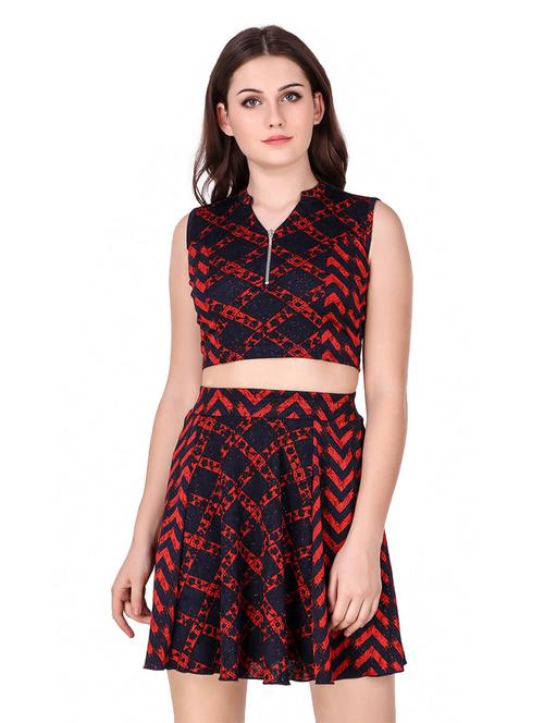 geometric crop top and skirt set - 16137620 - Very Small Image - 1