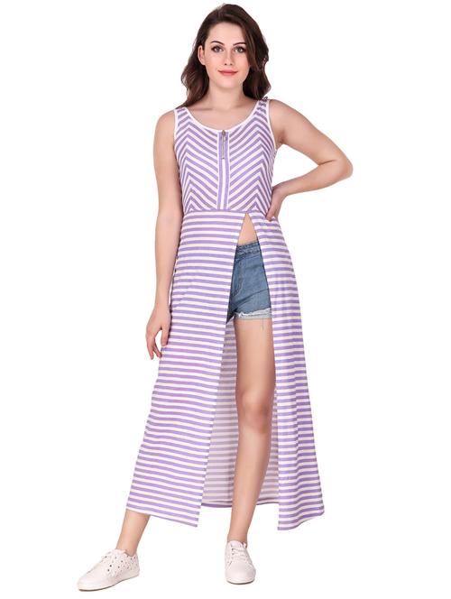 front slit striped tunic - 16137634 - Very Small Image - 1