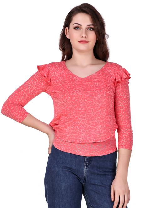 ruffle trim layered top - 16137656 - Very Small Image - 1