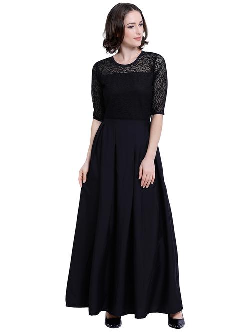 women's fit & flare self design dress - 16137776 - Very Small Image - 1