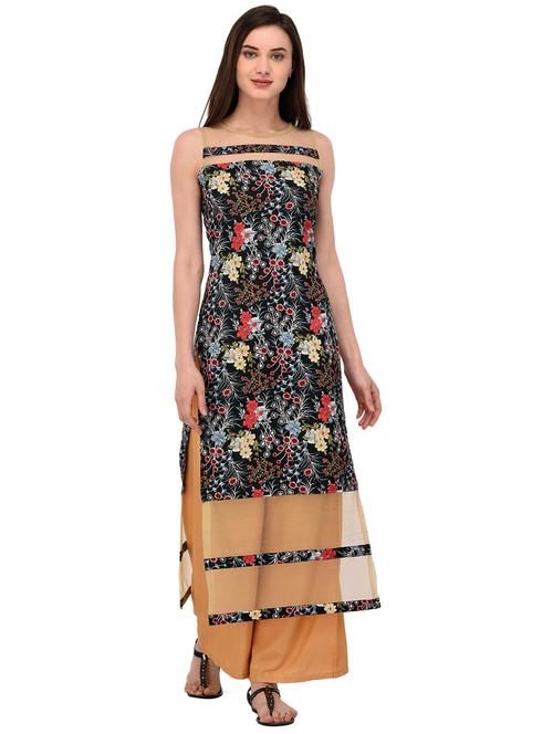 floral straight kurta - 16138585 - Very Small Image - 1