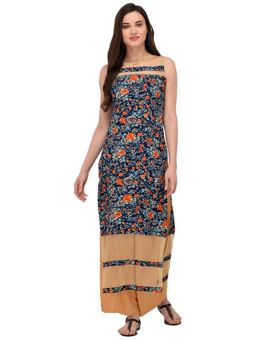floral straight kurta - 16138586 - Very Small Image - 1
