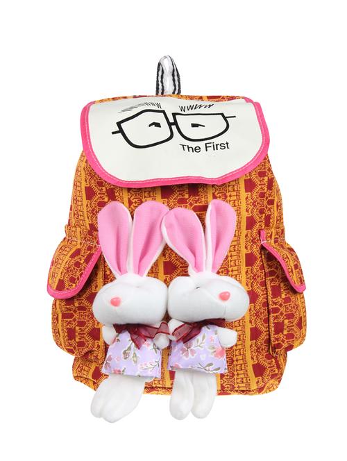 orange cotton polyester blend regular backpack - 16138782 - Very Small Image - 1