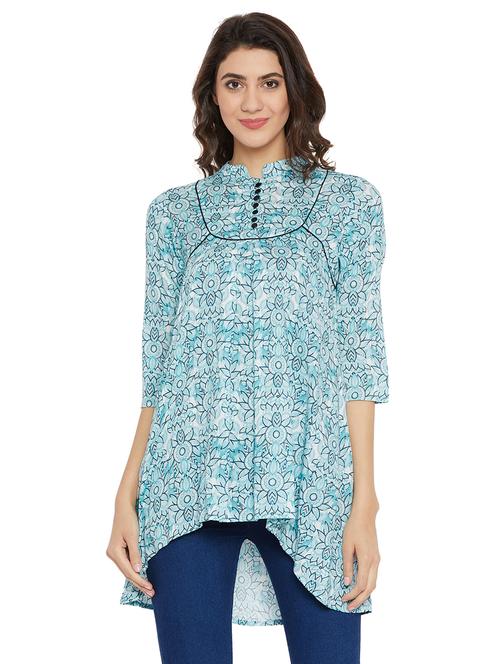 piping detail high low tunic - 16139902 - Very Small Image - 1