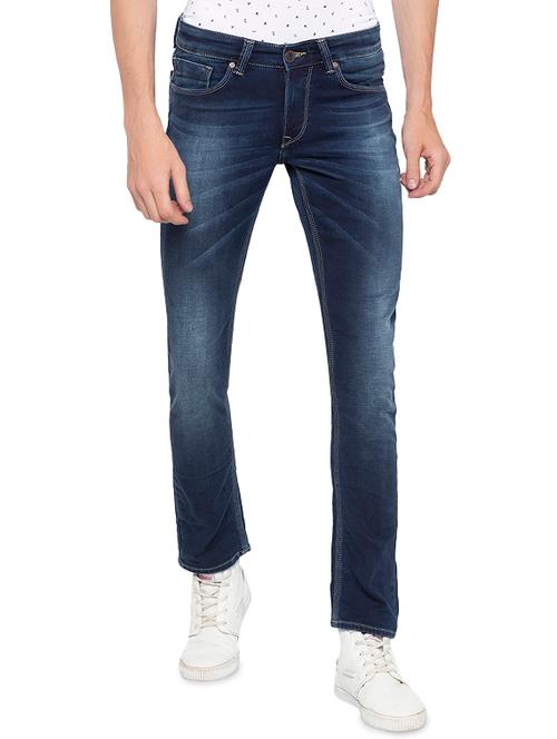 navy blue light washed denim jeans - 16140302 - Very Small Image - 1
