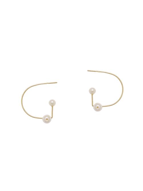 gold metal drop earring - 16140418 - Very Small Image - 1