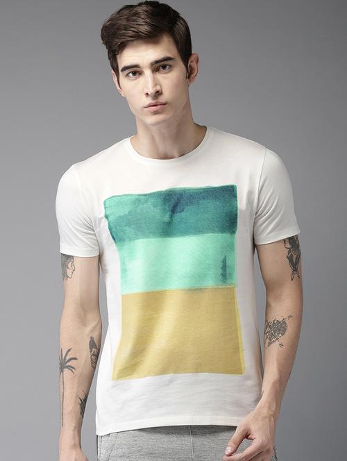 off white front print t-shirt - 16140784 - Very Small Image - 1
