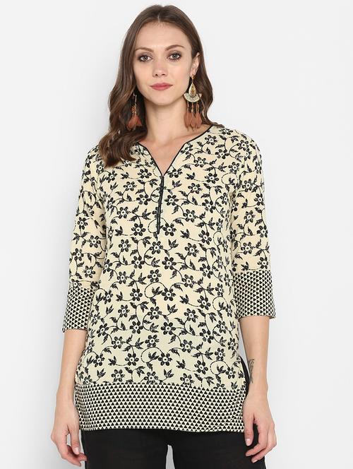 floral straight kurti - 16141746 - Very Small Image - 1