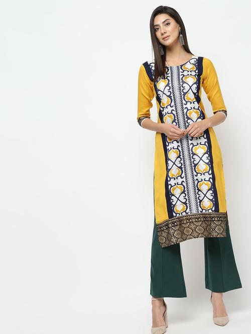 embroidered straight kurta - 16141908 - Very Small Image - 1