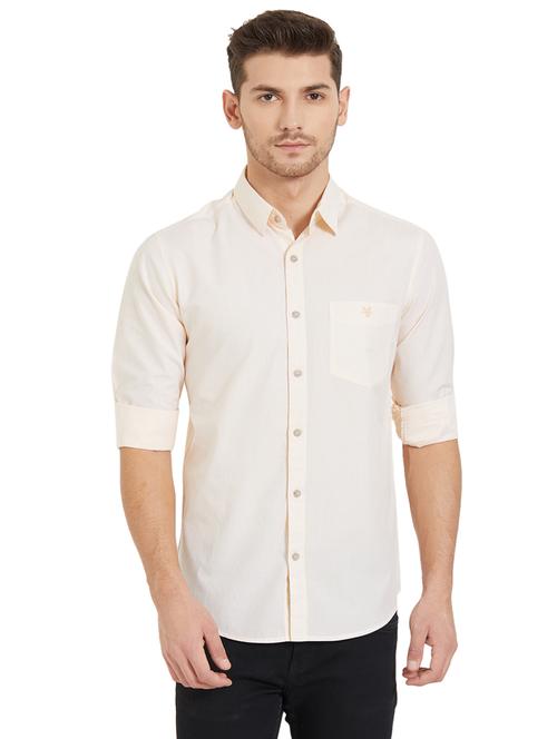 orange checkered casual shirt - 16142226 - Very Small Image - 1