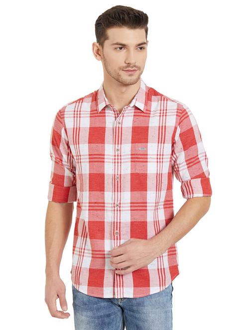 red checkered casual shirt - 16142238 - Very Small Image - 1