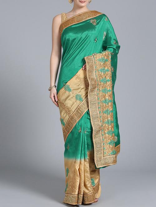 ombre embroidered saree with blouse - 16142993 - Very Small Image - 1