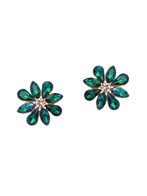 green metal studs earrings - 16143048 - Very Small Image - 1