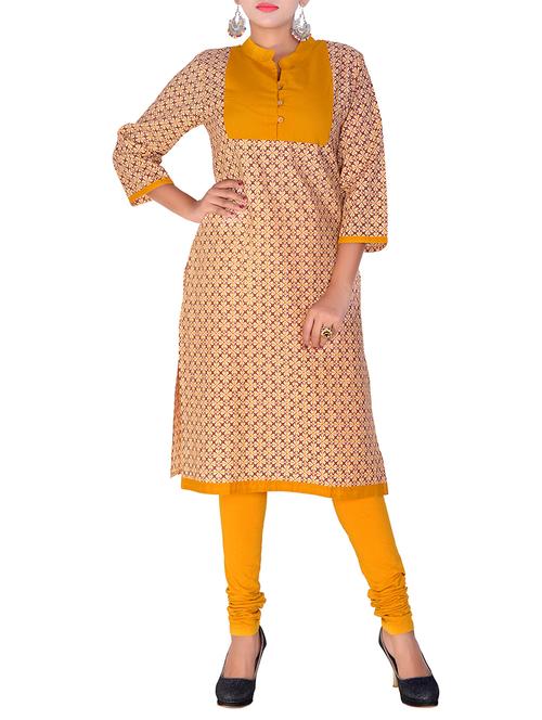 contrast straight kurta - 16143146 - Very Small Image - 1