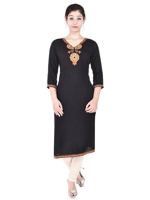 embroidered straight kurta - 16143165 - Very Small Image - 1