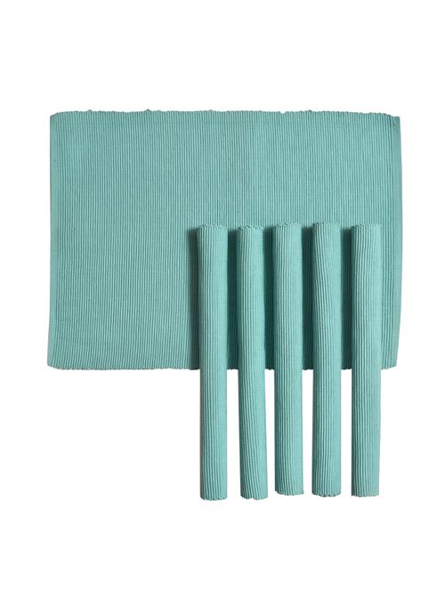 rectangular pack of 6 table placemat (light blue, cotton) - 16143189 - Very Small Image - 1