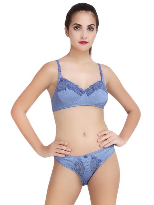 lace detail bra and panty set - 16157156 - Very Small Image - 1