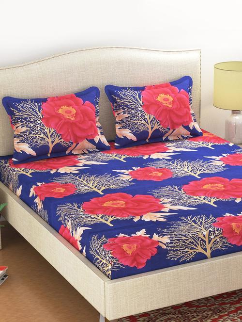 polycotton double bedsheet with 2 pillow covers - 16157183 - Very Small Image - 1