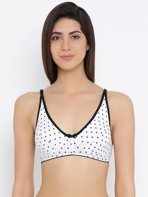contrast seam polka dots bra - 16157338 - Very Small Image - 1