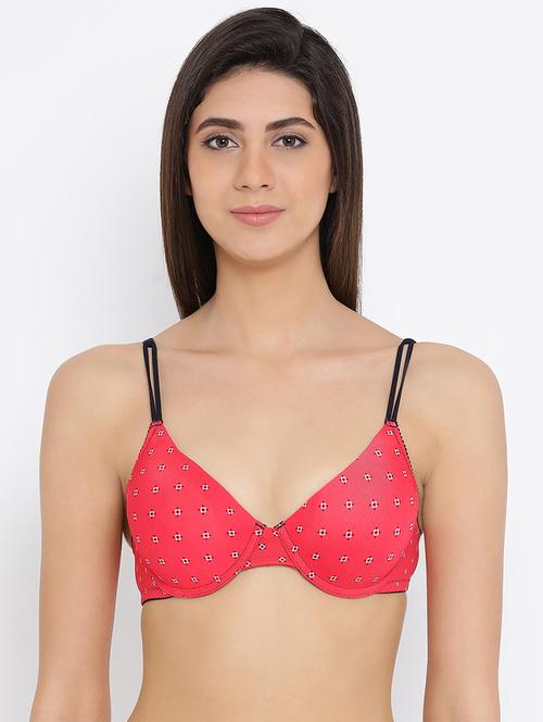 contrast strapped t-shirt bra - 16157343 - Very Small Image - 1