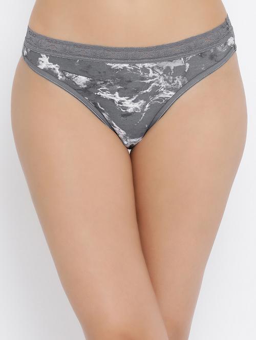 lace detail marble print thongs - 16157368 - Very Small Image - 1