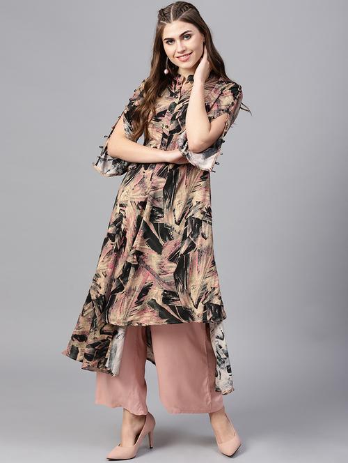 abstract asymmetric kurta - 16157646 - Very Small Image - 1
