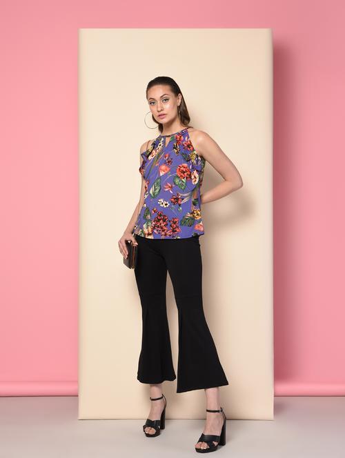 key hole neck floral top - 16157862 - Very Small Image - 1