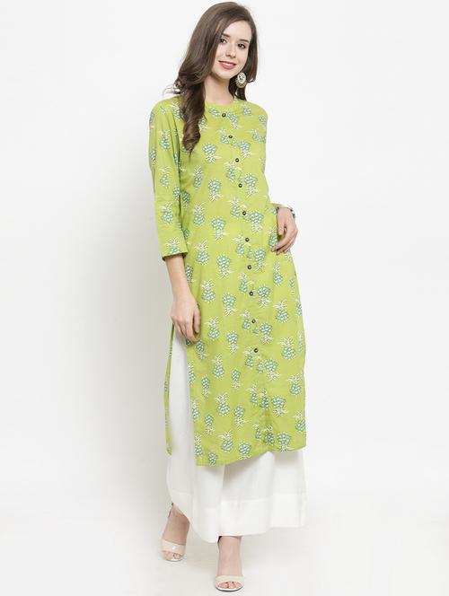 floral printed kurta with palazzo set - 16158723 - Very Small Image - 1