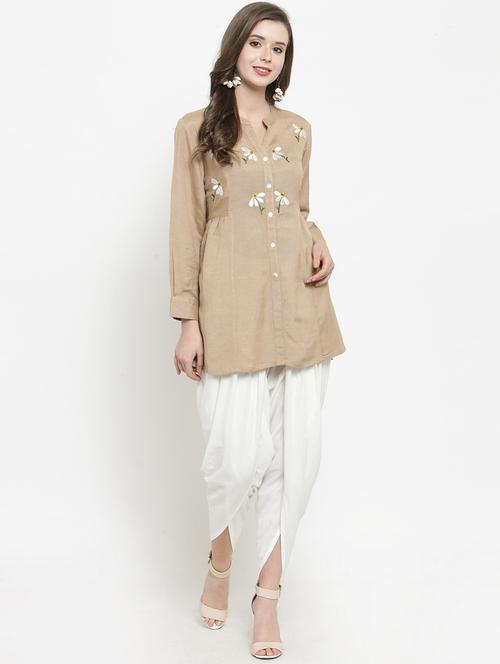 floral print kurti with salwar set - 16158725 - Very Small Image - 1