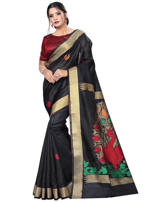 zari border bhagalpuri saree with blouse - 16159092 - Very Small Image - 1