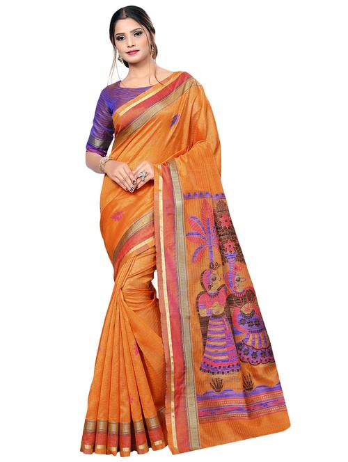 conversational printed bhagalpuri saree with blouse - 16159095 - Very Small Image - 1