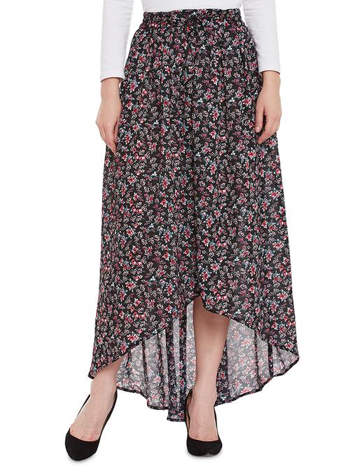 drawstring floral high low skirt - 16159267 - Very Small Image - 1