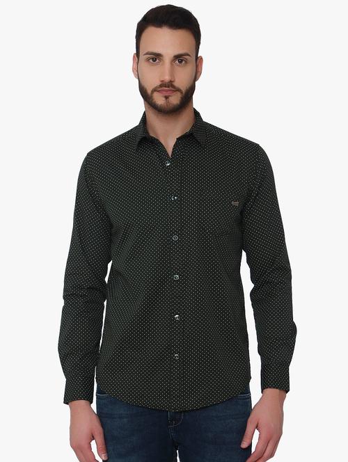 green printed casual shirt - 16165128 - Very Small Image - 1