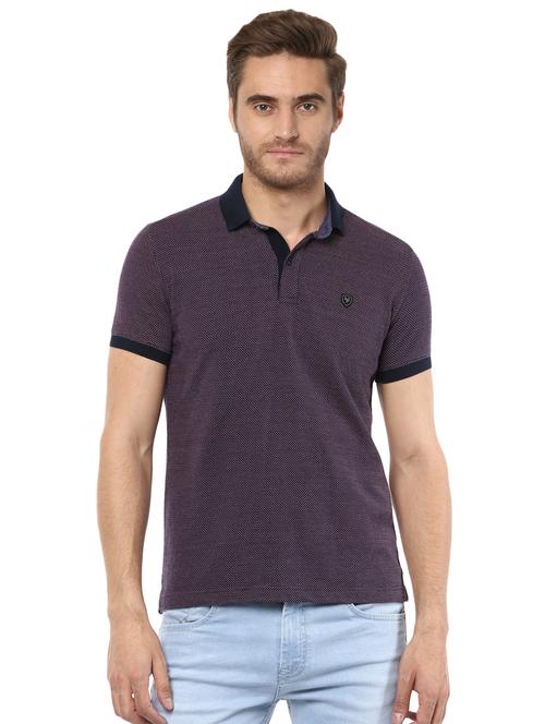 purple polyester polo t-shirt - 16165171 - Very Small Image - 1
