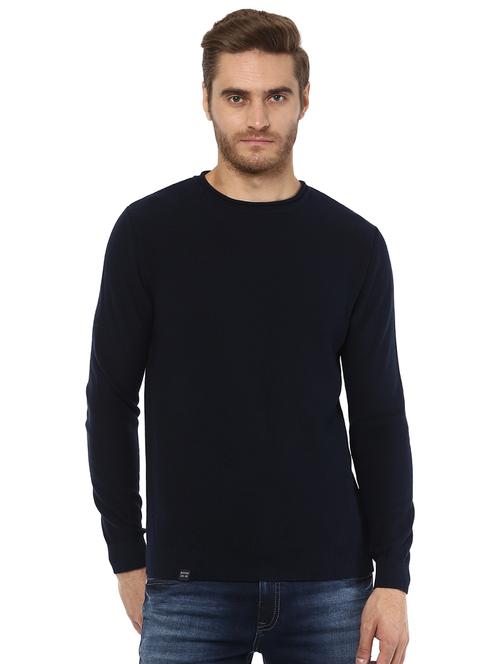 navy blue solid tshirt - 16165185 - Very Small Image - 1