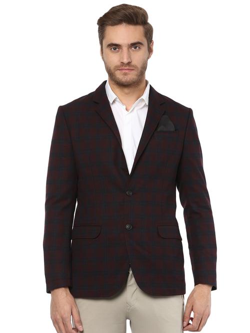 multi colored polyester single breasted casual blazer - 16165198 - Very Small Image - 1