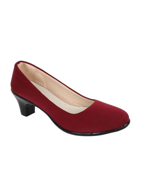 maroon slip on pumps - 16165246 - Very Small Image - 1
