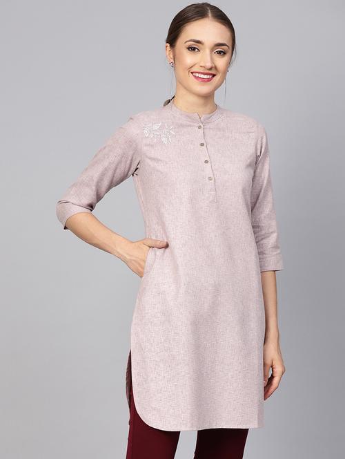 solid straight kurta - 16165606 - Very Small Image - 1