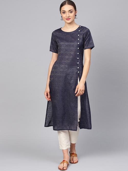 printed straight kurta - 16165609 - Very Small Image - 1