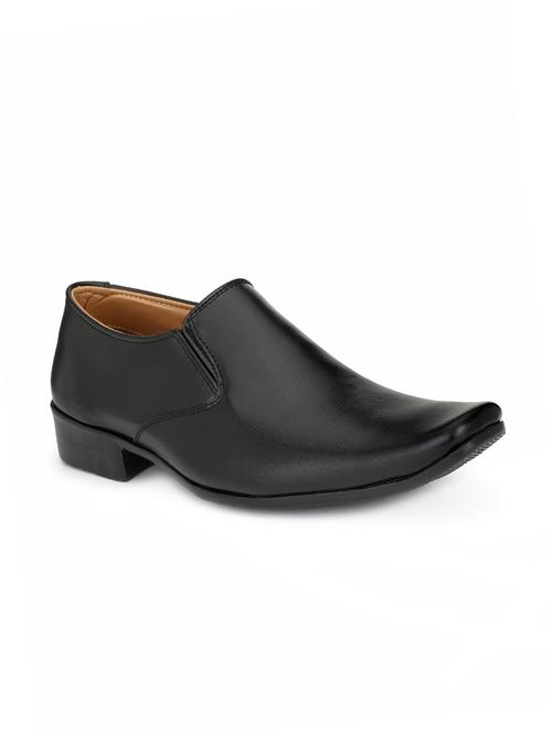 black leatherette slipons - 16166752 - Very Small Image - 1