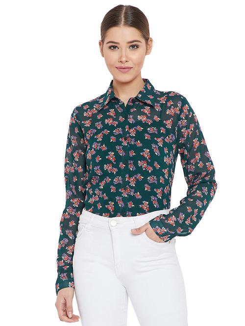 long sleeved floral shirt - 16166760 - Very Small Image - 1