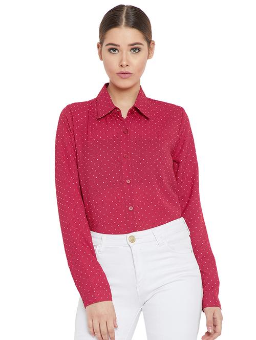 dot print long sleeved shirt - 16166762 - Very Small Image - 1