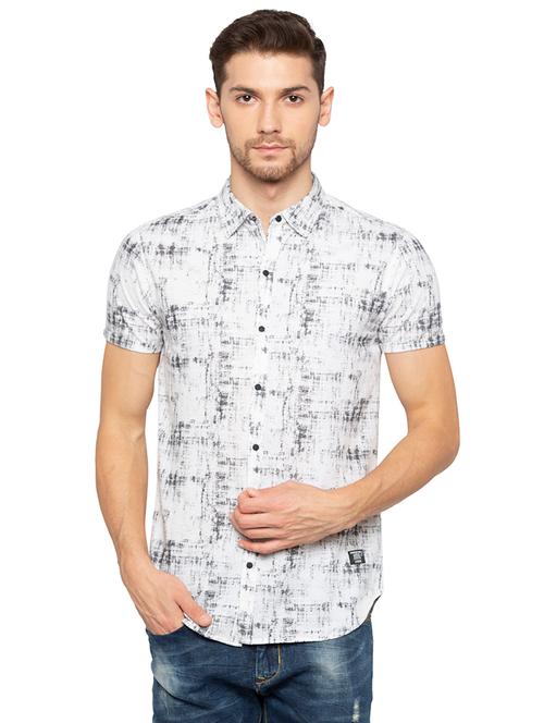 white printed casual shirt - 16167334 - Very Small Image - 1
