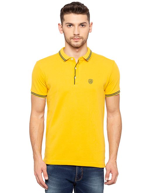 yellow solid polo t-shirt - 16167367 - Very Small Image - 1